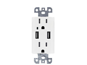 UL/CUL Listed Double USB 4.2A Duplex Receptacle Outlet 15A TR
