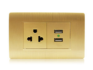118M-19 3 Pin Multifunction Socket With Double USB